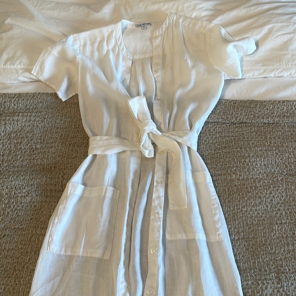 James Perse linen shirt dress